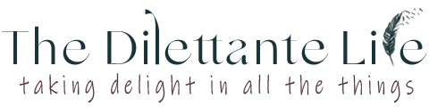 dilettante logo and taking delight tagline