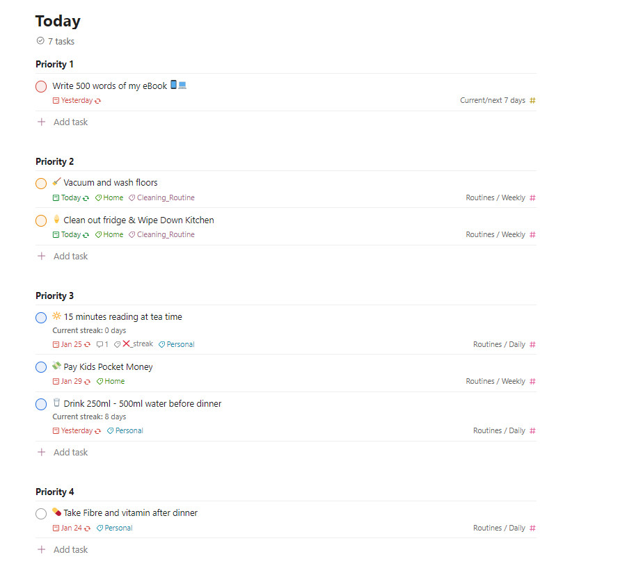 example day in todoist